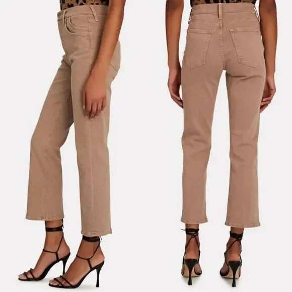 MOTHER The Stash Tripper Ankle Jeans, Brown 25 $208